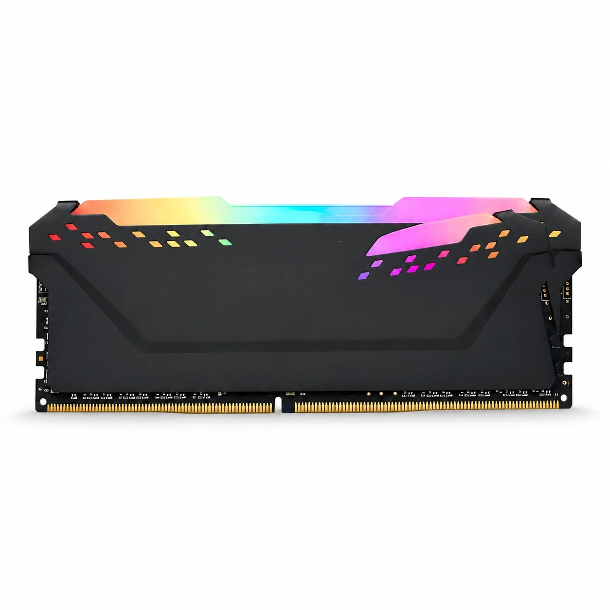 Black DDR4 module with an RGB light bar