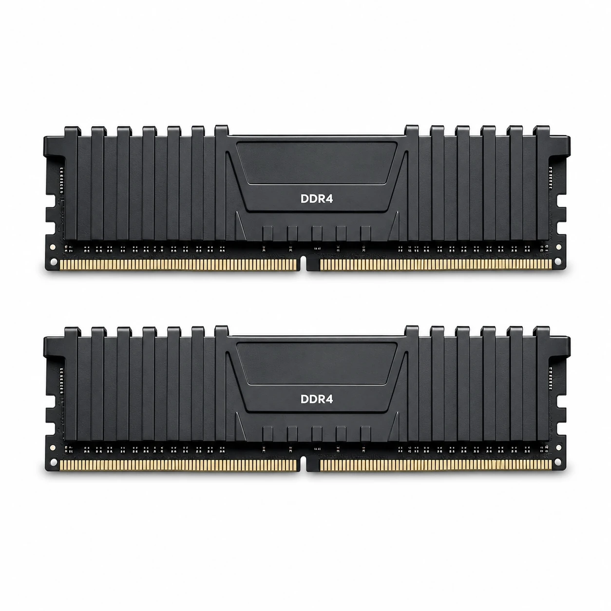 DDR4 memory module on black